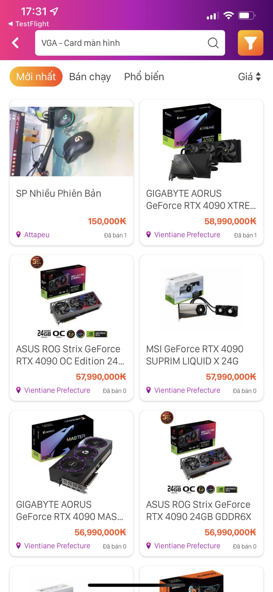App sàn thương mại điện tử